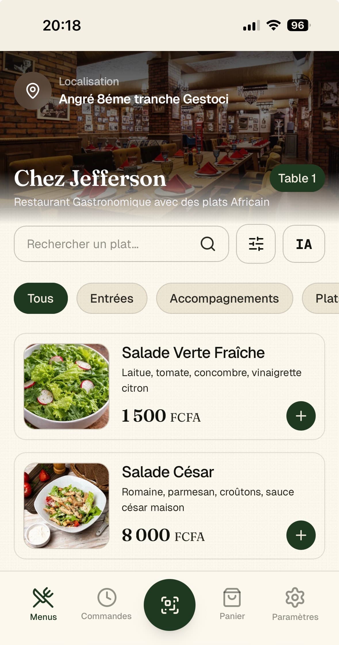app web menu